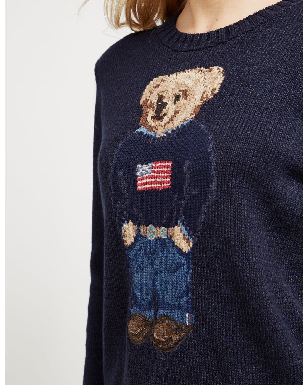 Polo Ralph Lauren Womens Teddy Bear Knitted Jumper - Online Exclusive Navy  Blue | Lyst