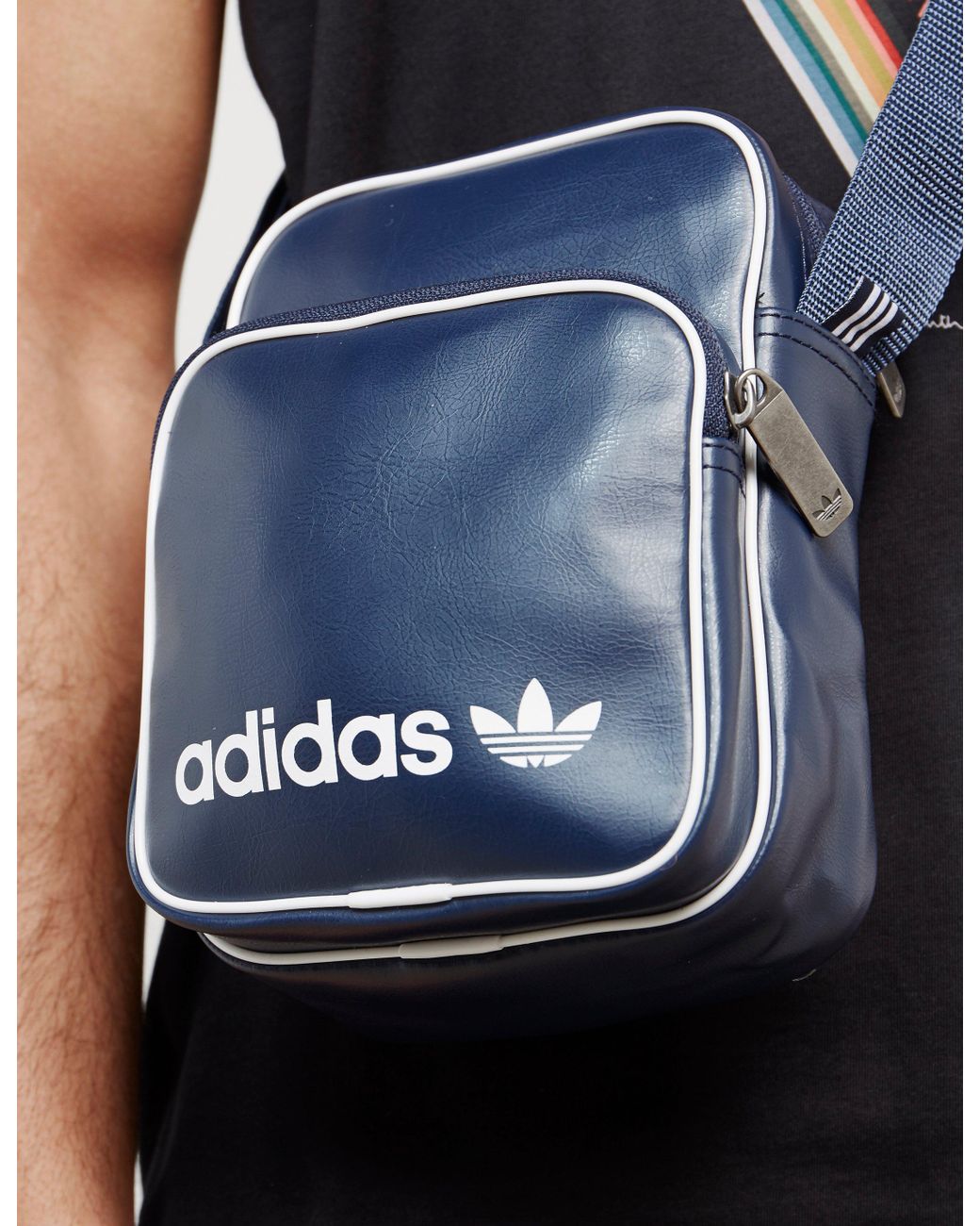 adidas Originals Synthetic Mens Mini Bag Vintage Navy Blue for Men | Lyst