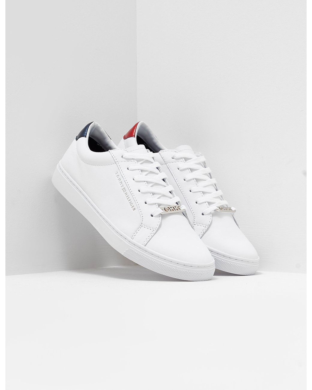 tommy hilfiger white essential sneaker trainers
