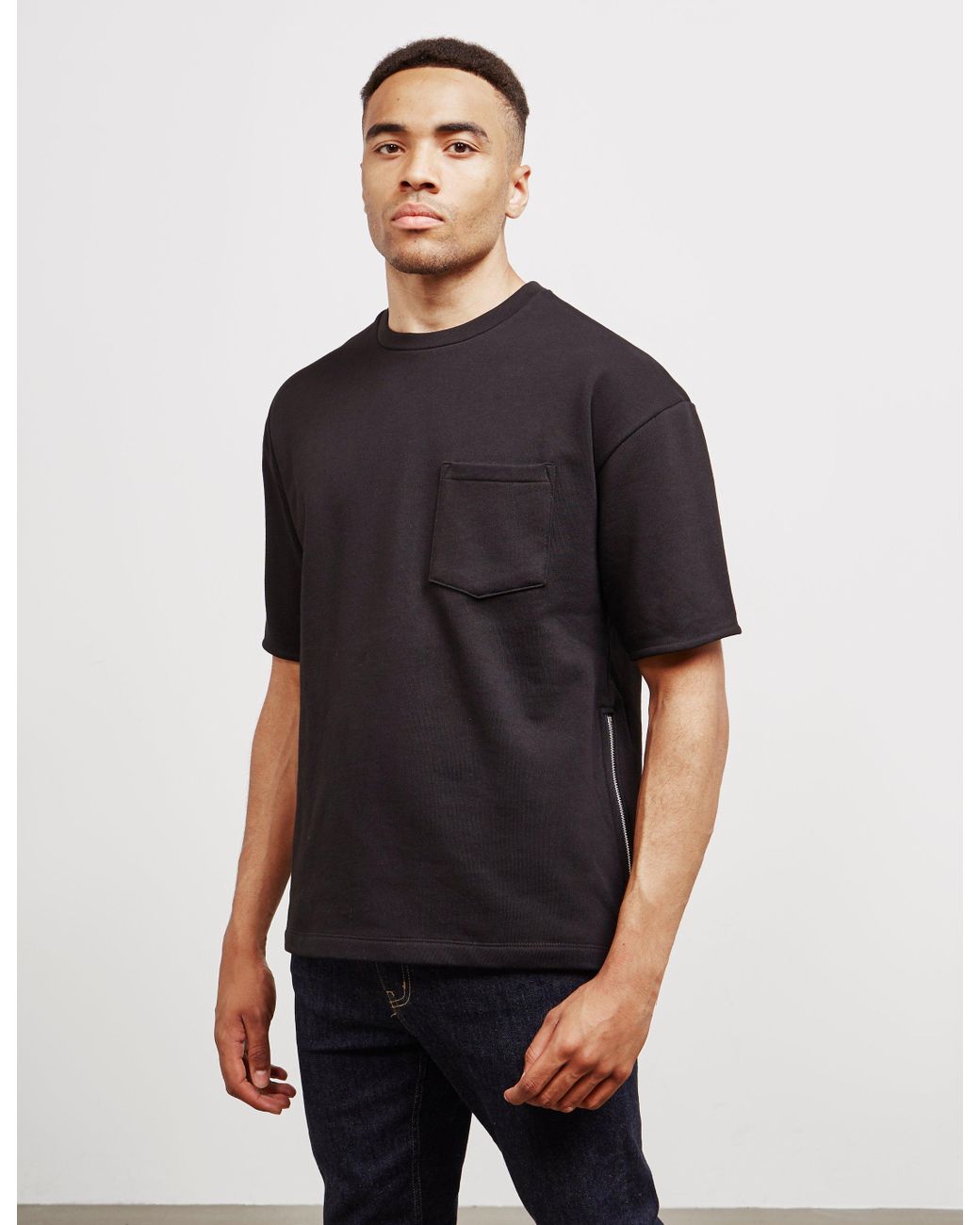 Armani Exchange Dragon Longline Short Sleeve T-shirt Black for Men | Lyst