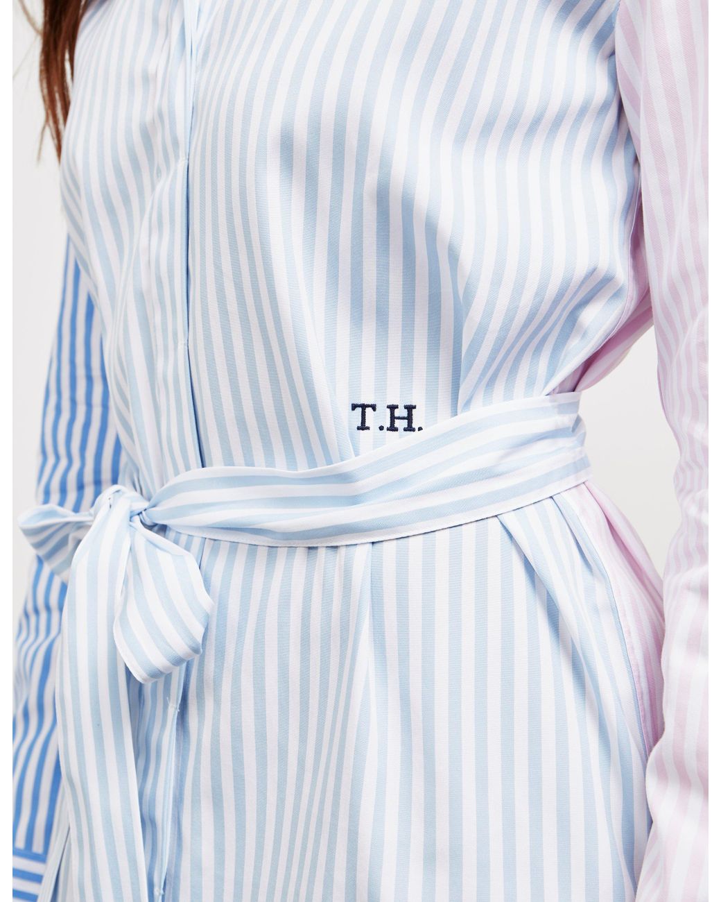 Tommy Hilfiger Essential Stripe Shirt Dress Blue | Lyst