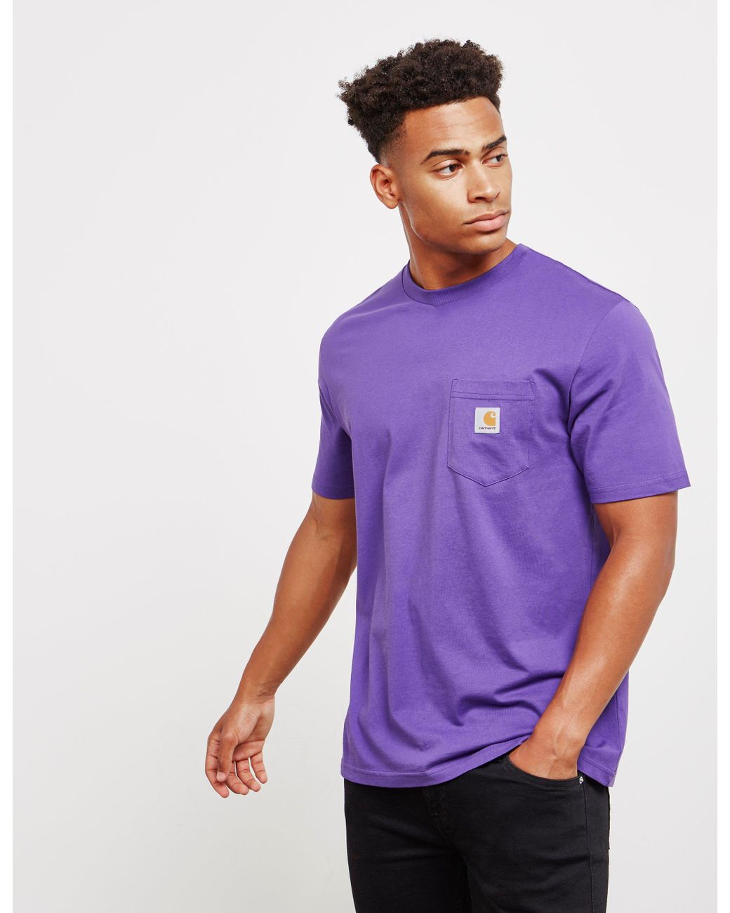 Carhartt WIP Mens Short Sleeve Pocket T-shirt Purple for Men | Lyst