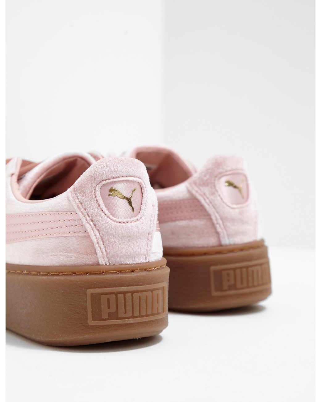 puma basket platform pink