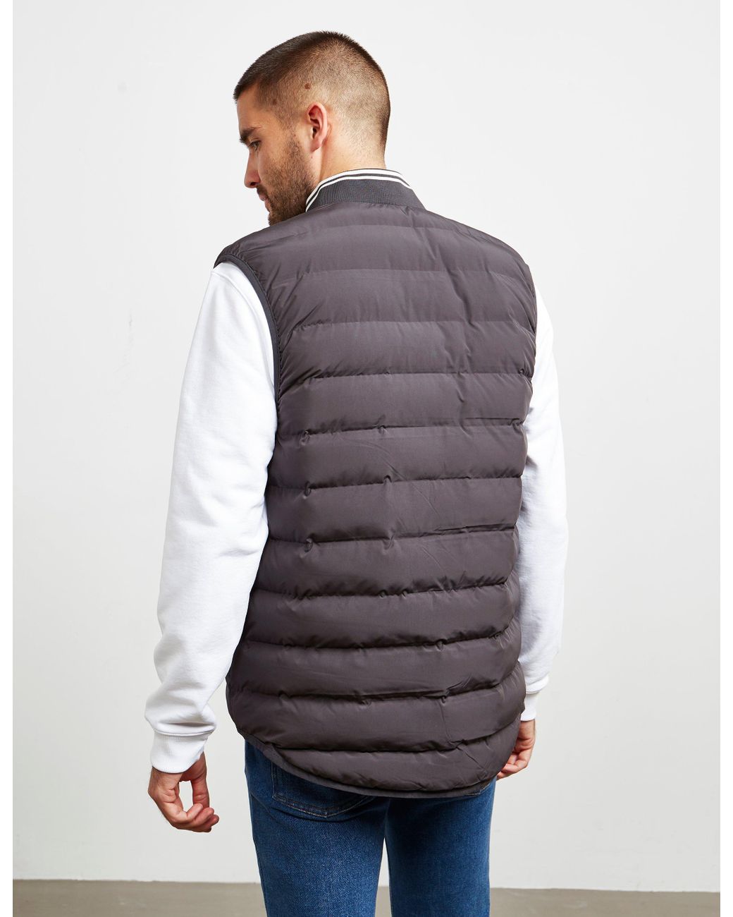 Fred Perry Synthetic Seamless Padded Gilet Black for Men | Lyst Canada