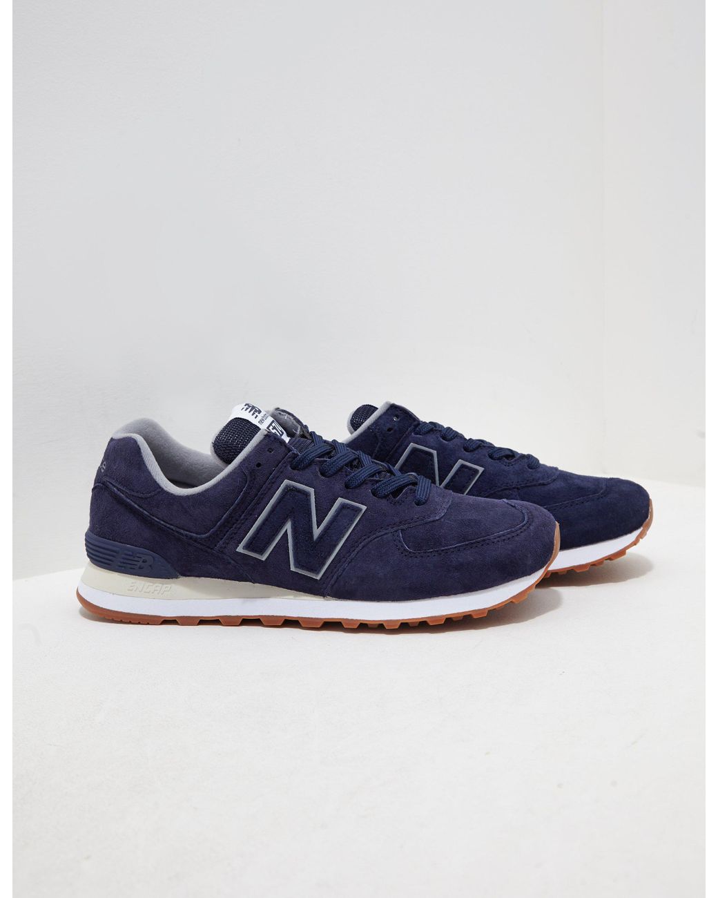 New Balance Suede 574 Navy Blue for Men | Lyst
