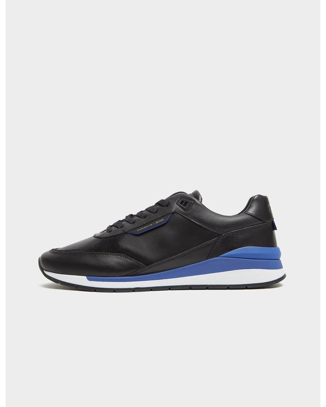 BOSS by HUGO BOSS Leather X Porsche Element Runners Trainers in Black ...