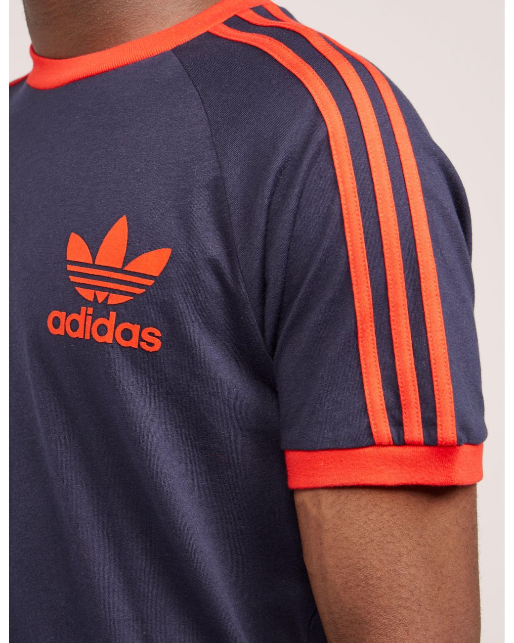 adidas Originals Mens California Short Sleeve T-shirt Navy/red in Blue for  Men | Lyst