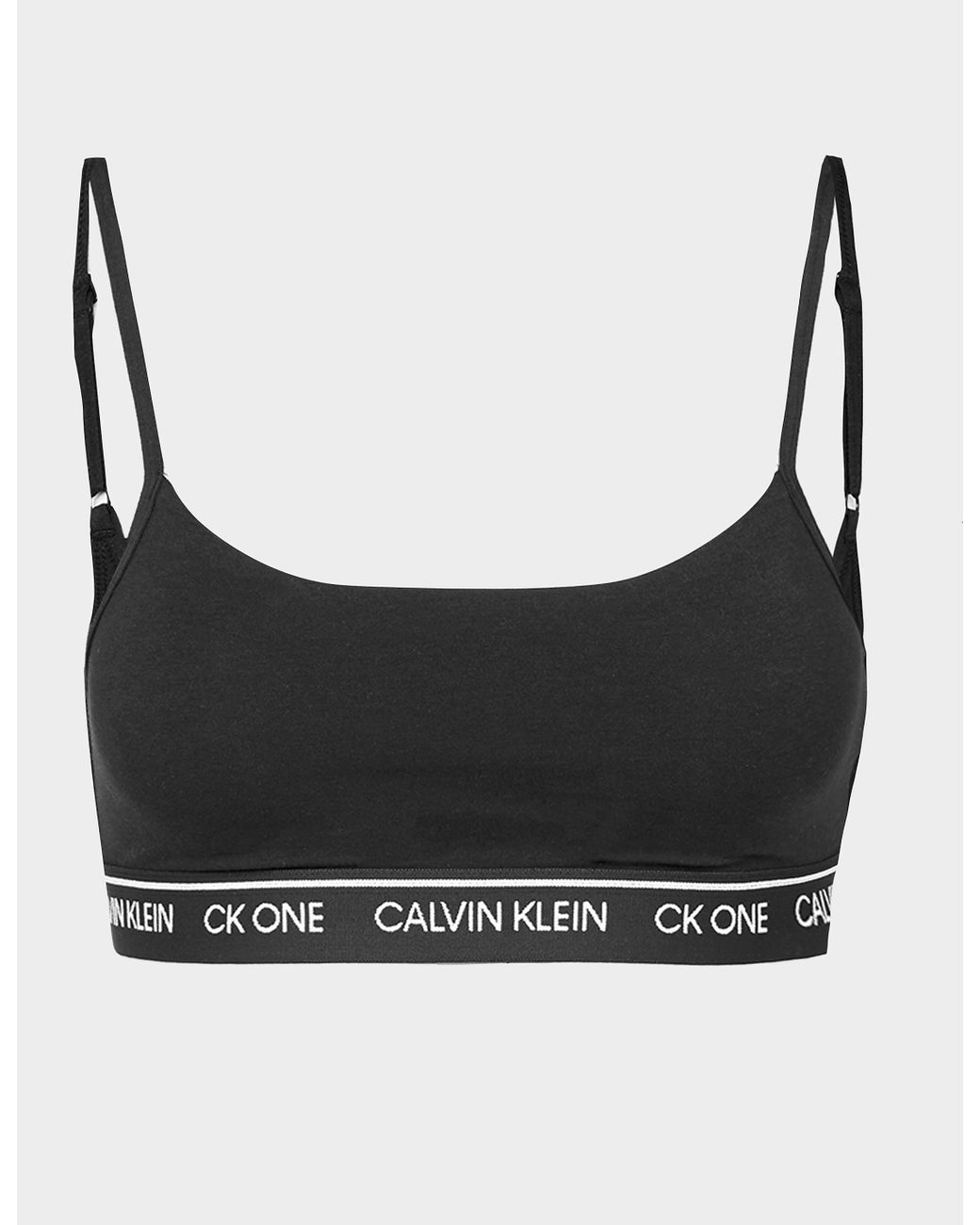 Calvin Klein Cotton Ck One Bralette in Black - Lyst