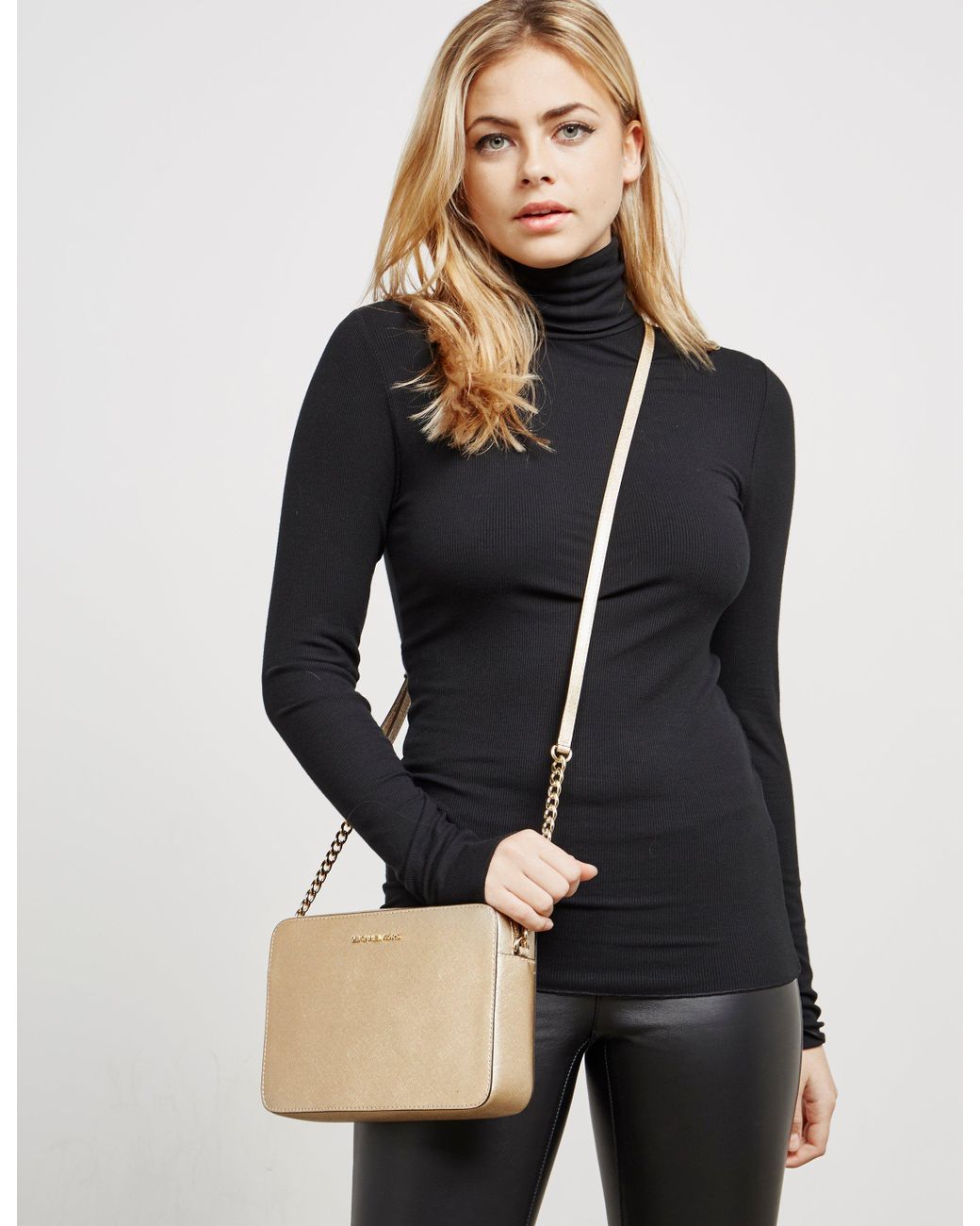 michael kors gold metallic bag
