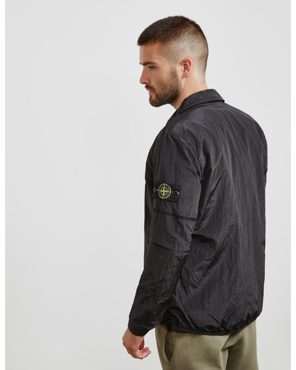 Stone Island Mens Nylon Metal Overshirt Black for Men | Lyst