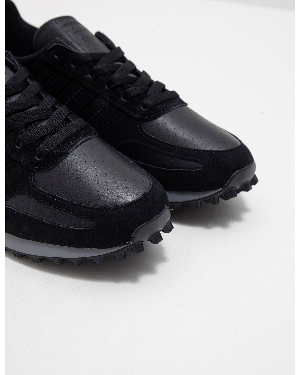 Conflicto Confirmación tranquilo adidas Originals Mens La Trainer Leather Black for Men | Lyst UK