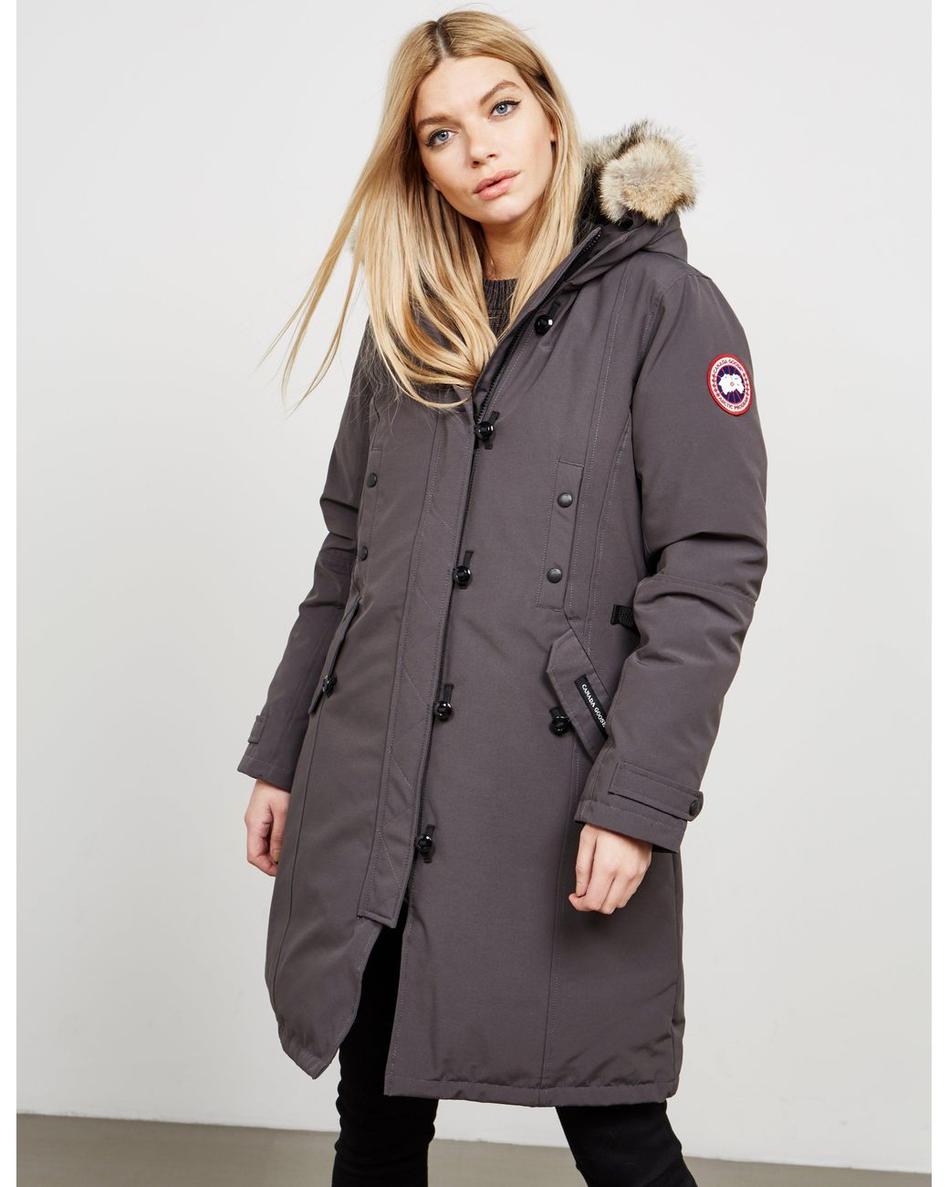 Canada Goose Goose Womens Kensington Padded Parka Jacket Grey in Grey |  Lyst UK