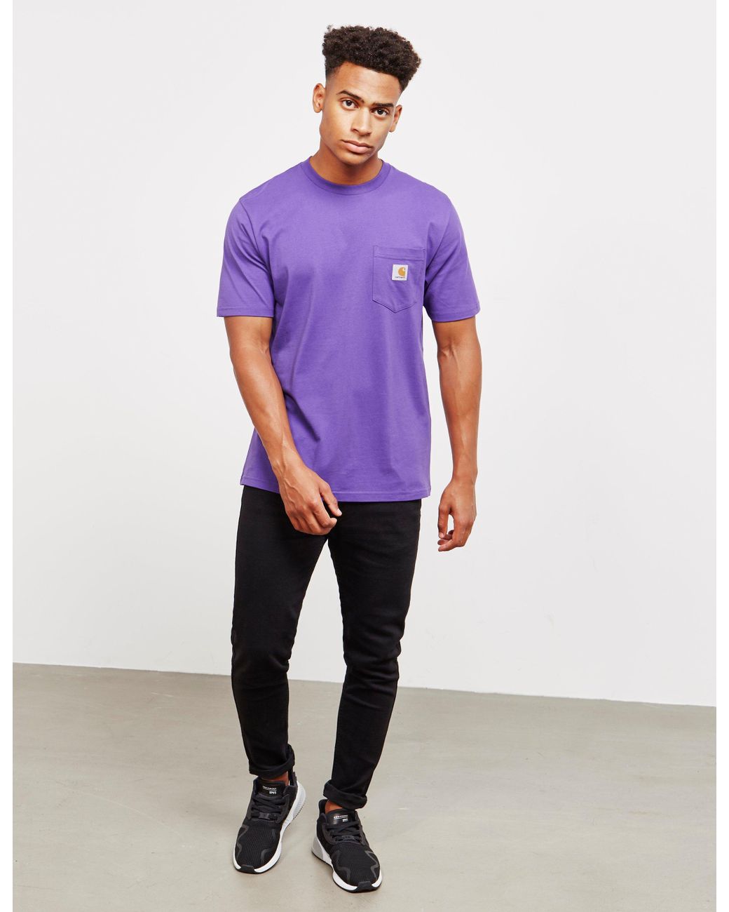 Carhartt WIP Mens Short Sleeve Pocket T-shirt Purple for Men | Lyst