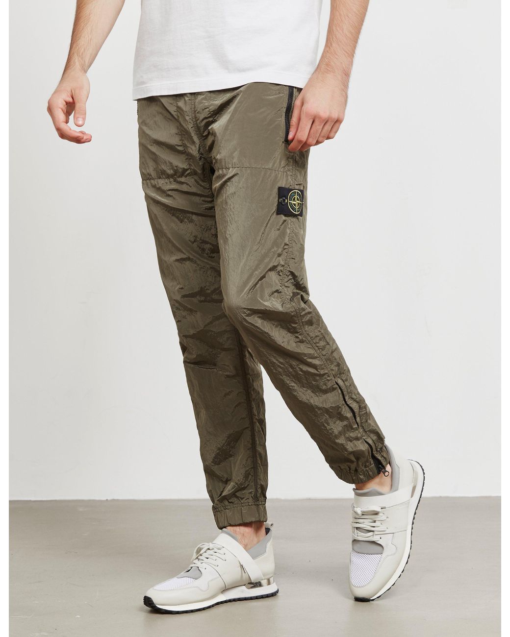 Stone Island Mens Nylon Metal Track Pants Green for Men | Lyst