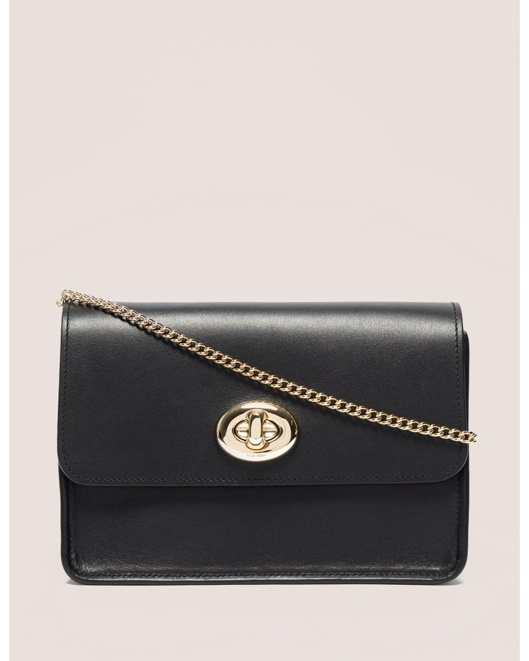 COACH Leather Turnlock Crossbody Bag in Black Lyst