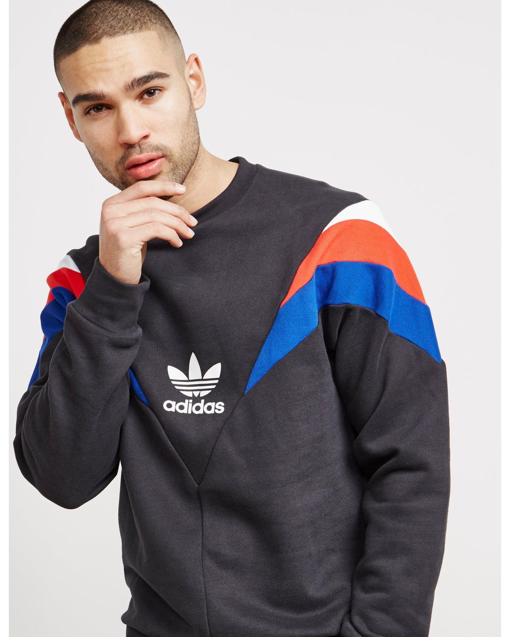 adidas Originals Cotton Mens Neva Crew Sweatshirt Black for Men | Lyst