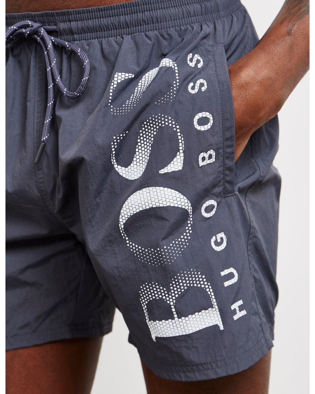 HUGO BOSS Octopus Swim Shorts Grey 
