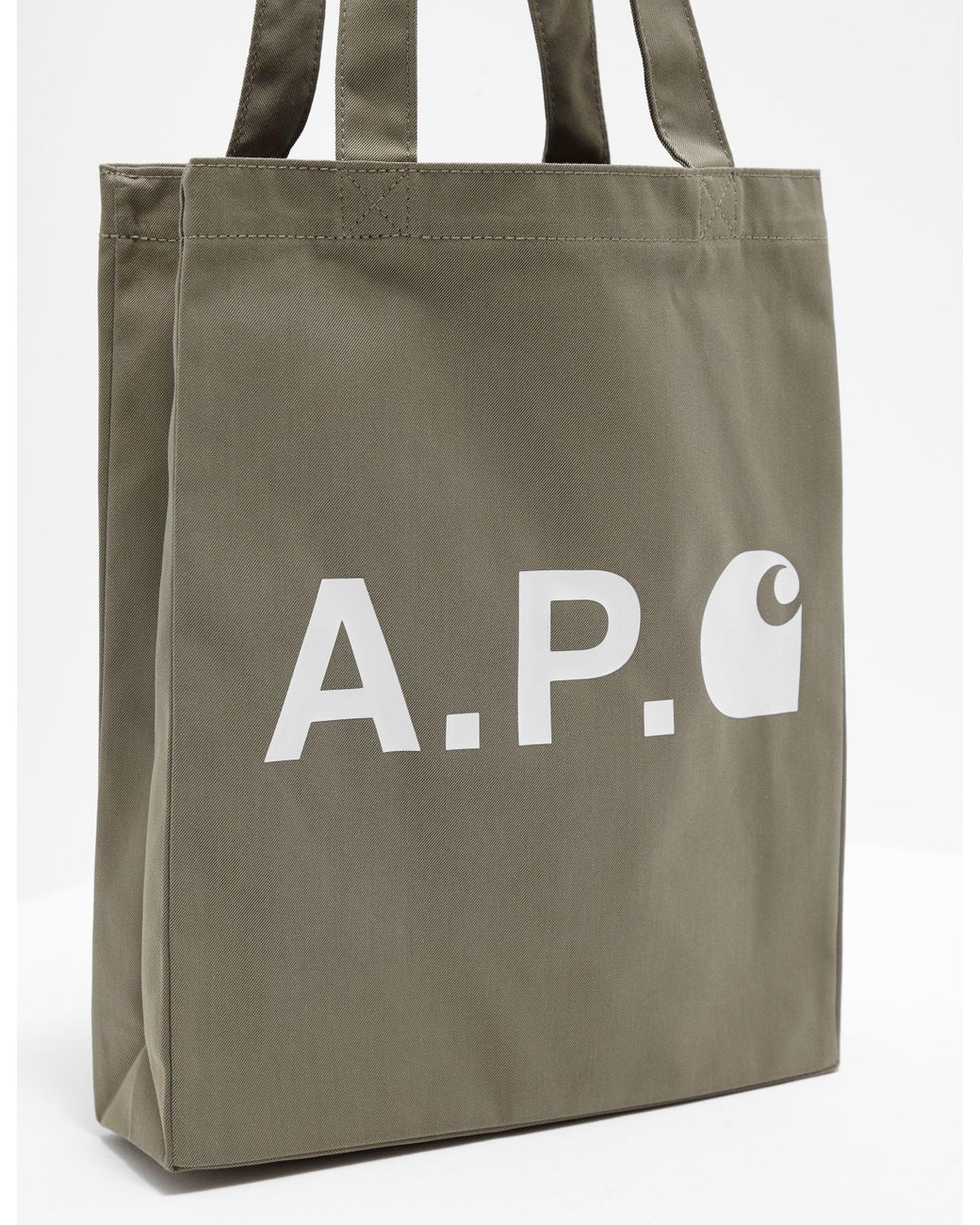 A.P.C. Cotton X Carhartt Tote Bag Green for Men | Lyst