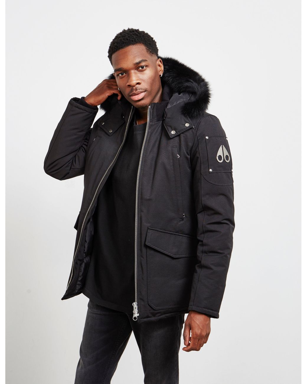 Moose Knuckles Pearson Fur Jacket Black for Men | Lyst