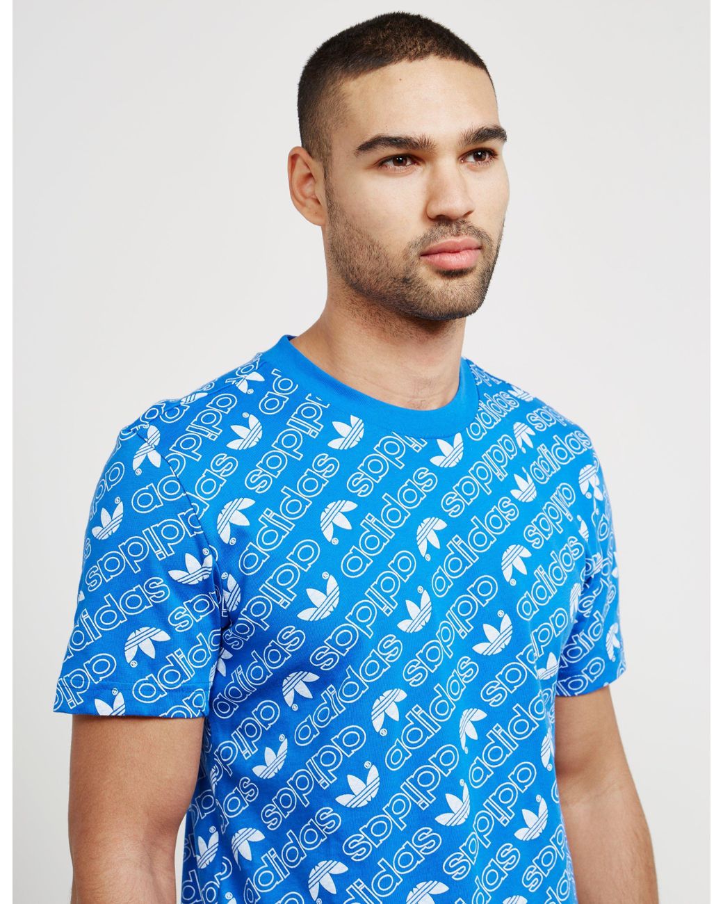 adidas Originals All Over Print T-shirt Blue for Men | Lyst