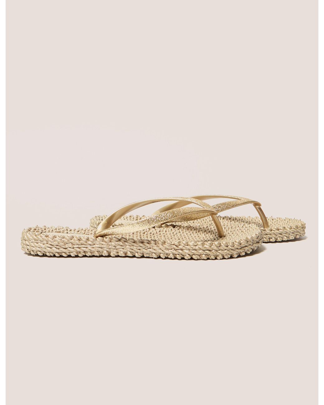 Ilse Jacobsen Glitter Flip Flops in Metallic | Lyst