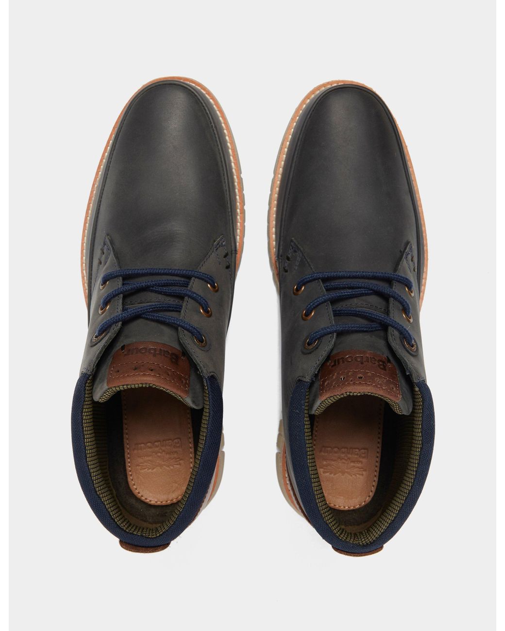 Barbour Leather Nelson Boots Navy Blue for Men | Lyst UK