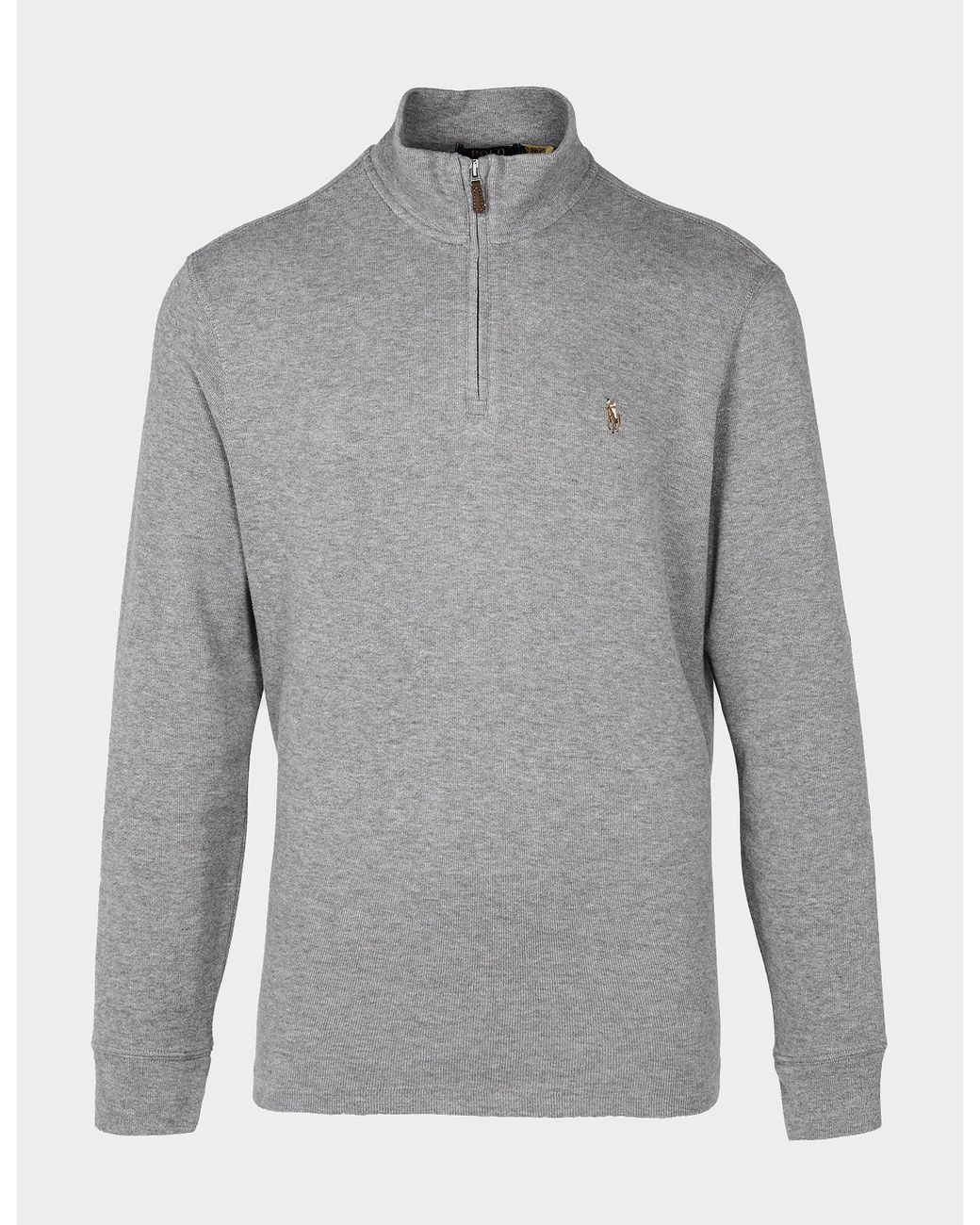 polo ralph lauren french ribbed half zip sweatshirt