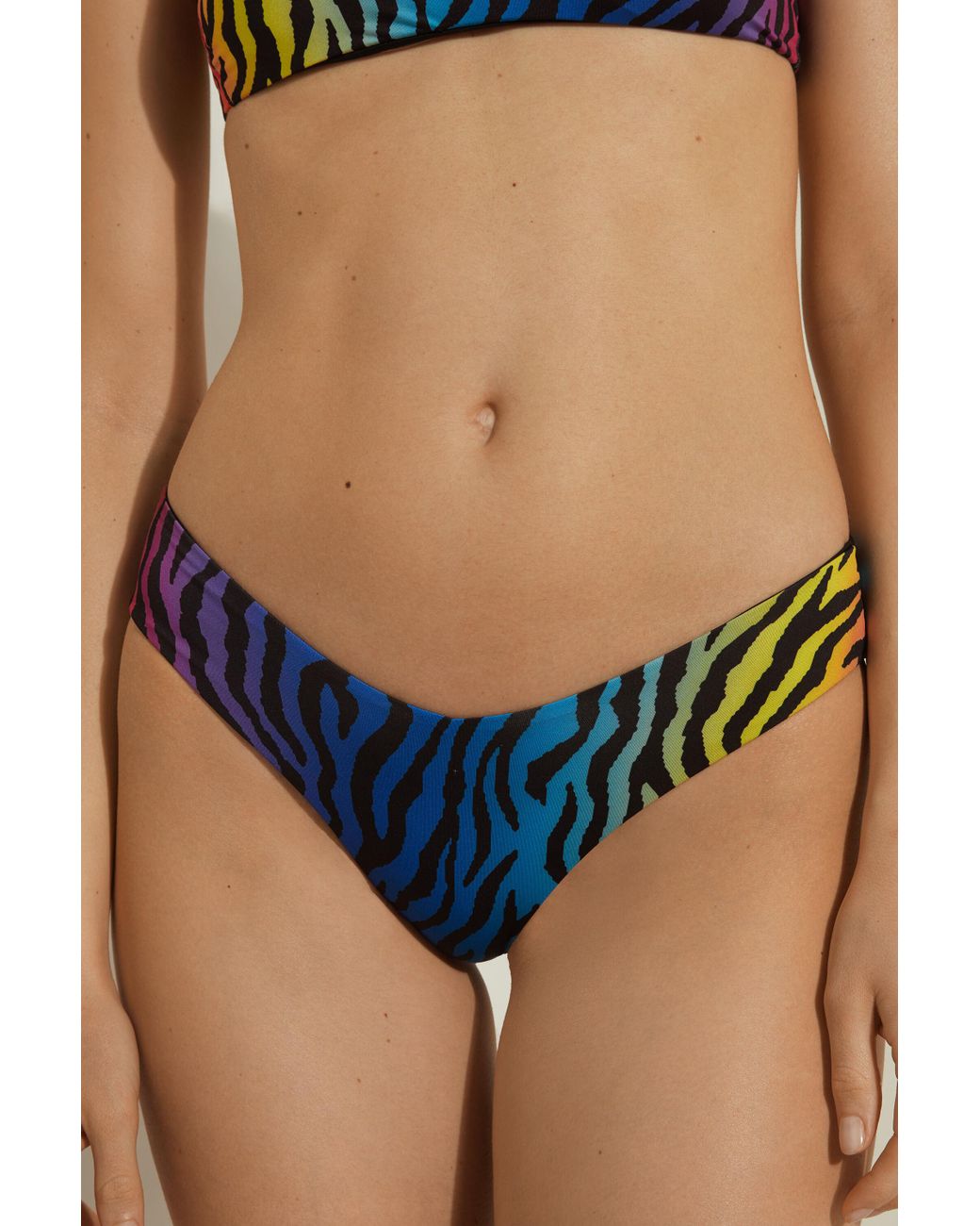 Bikini Slip Sgambato a V Zebra Color di Tezenis in Blu | Lyst