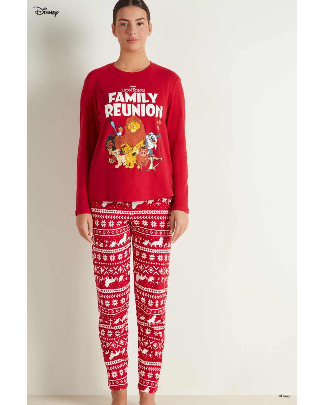 Pijama Largo de Algodón en Rojo Navidad Lion King Tezenis de color Rojo |  Lyst