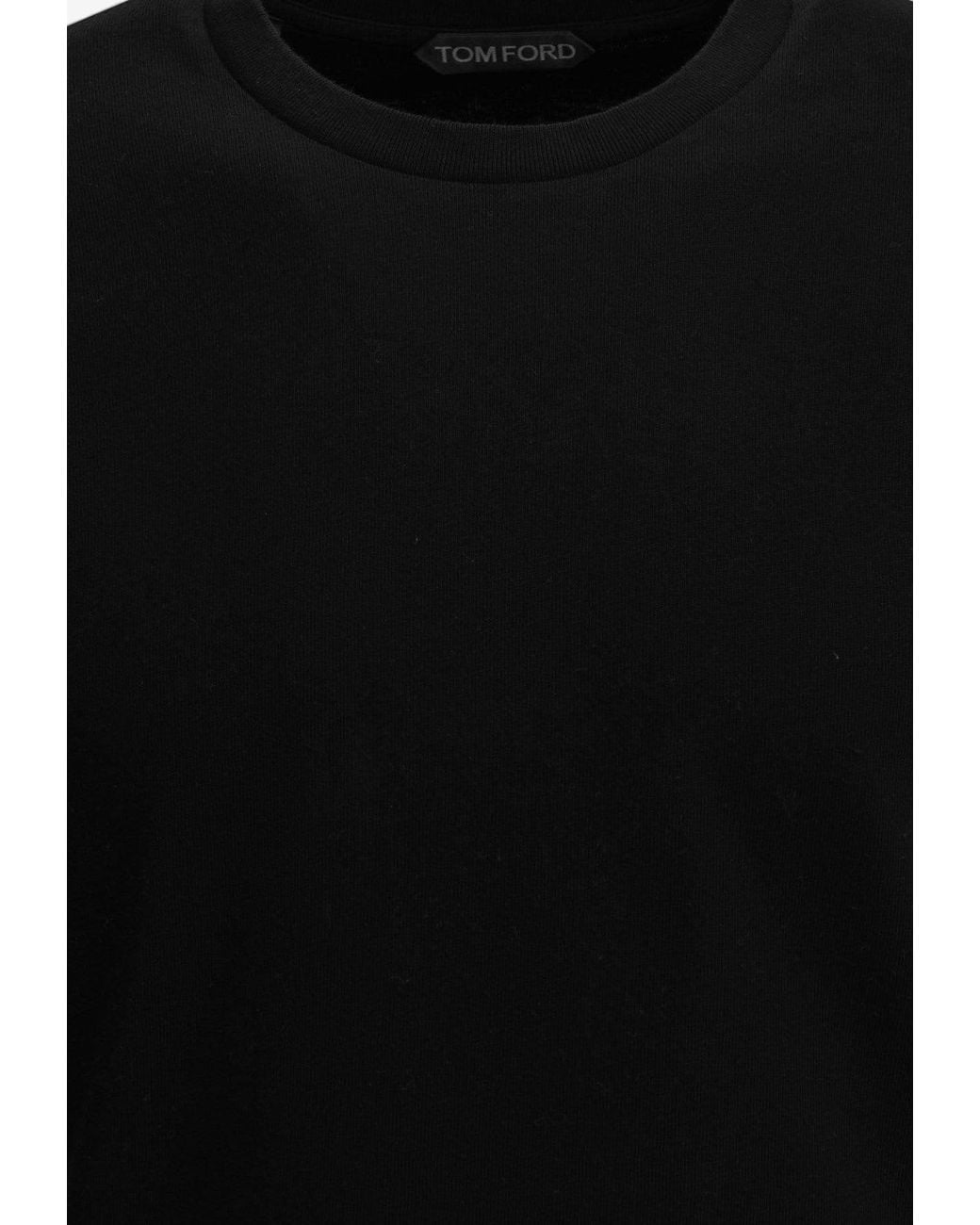Tom Ford Black Cold-Dyed Basic T-Shirt for men