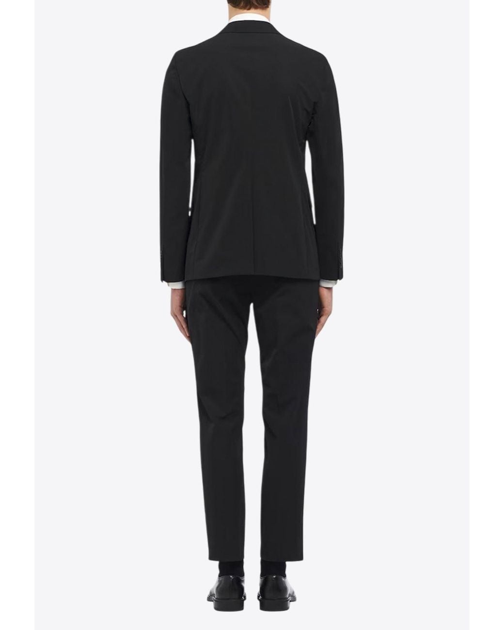 Prada Black Single-Breasted Wool-Blend Suit for men