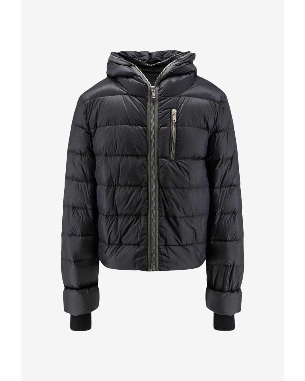 Rick Owens Black Padded Down Jacket for men