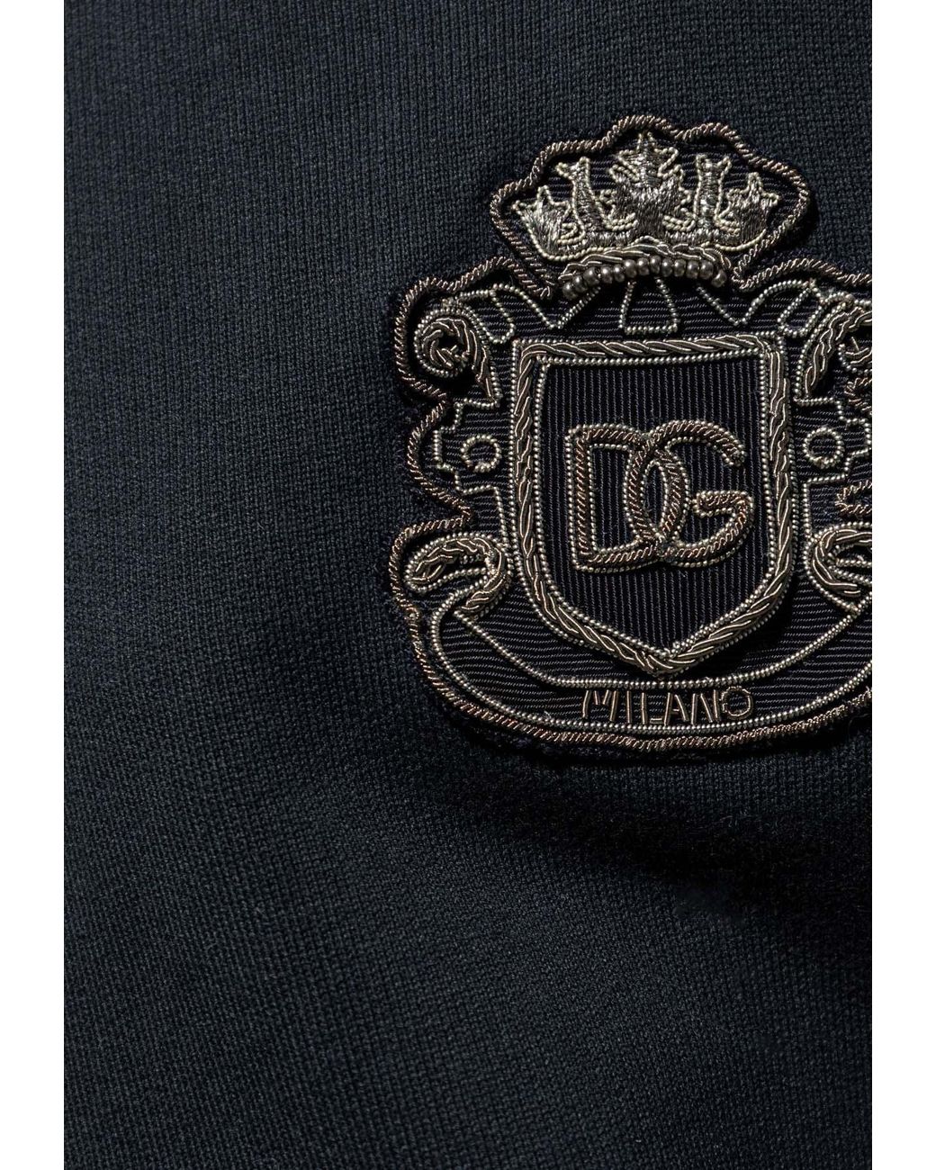 Dolce & Gabbana Blue Dg Crest Patch Sweatpants for men