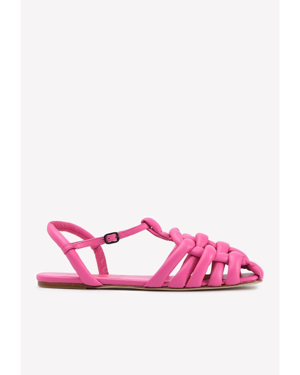 Hereu Cabersa Braided Leather Sandals in Fuchsia (Pink) | Lyst