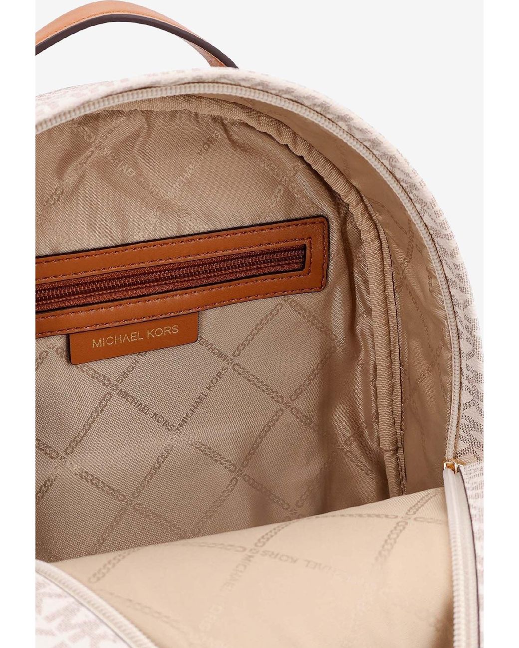 Michael Kors White Medium Bex Logo Backpack