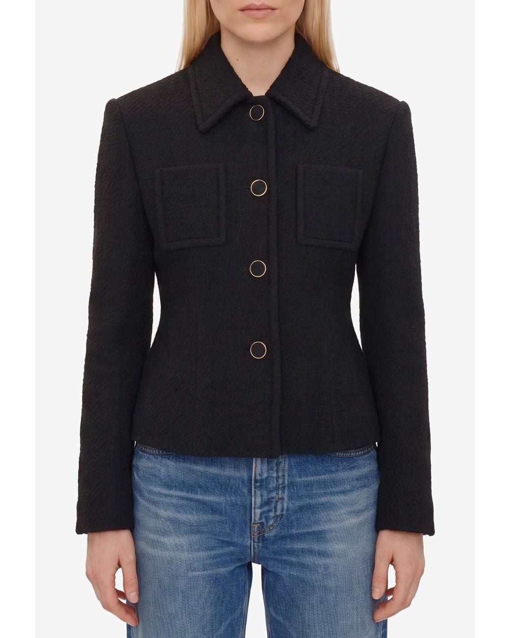 Chloé Black Wool Bouclé Jacket