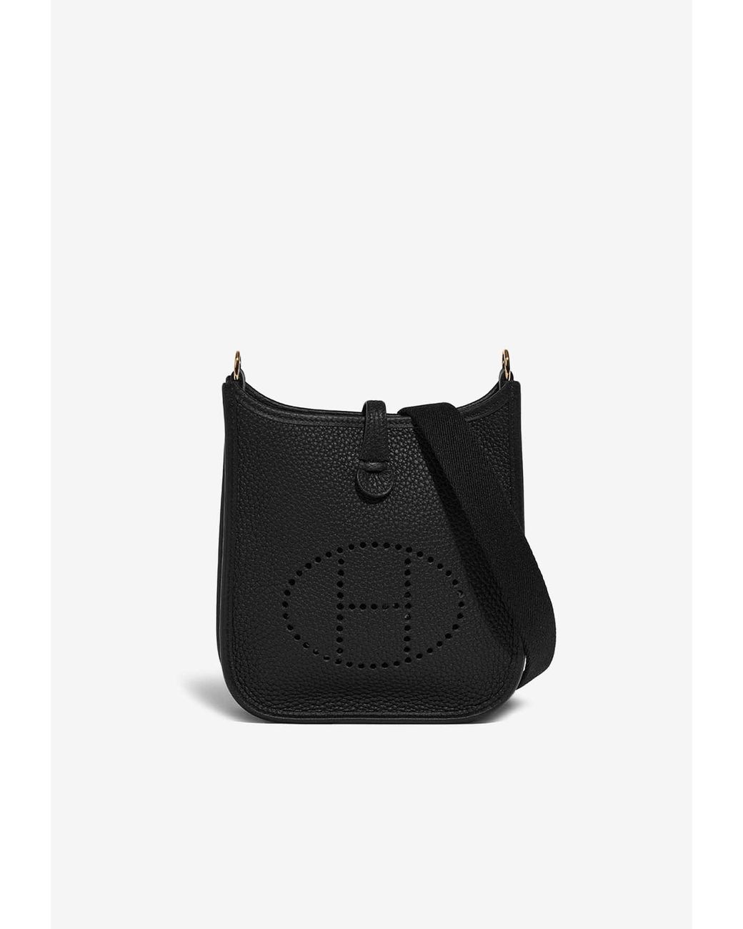 Hermès Mini Evelyne 16 In Black Amazone Leather With Gold Hardware Lyst