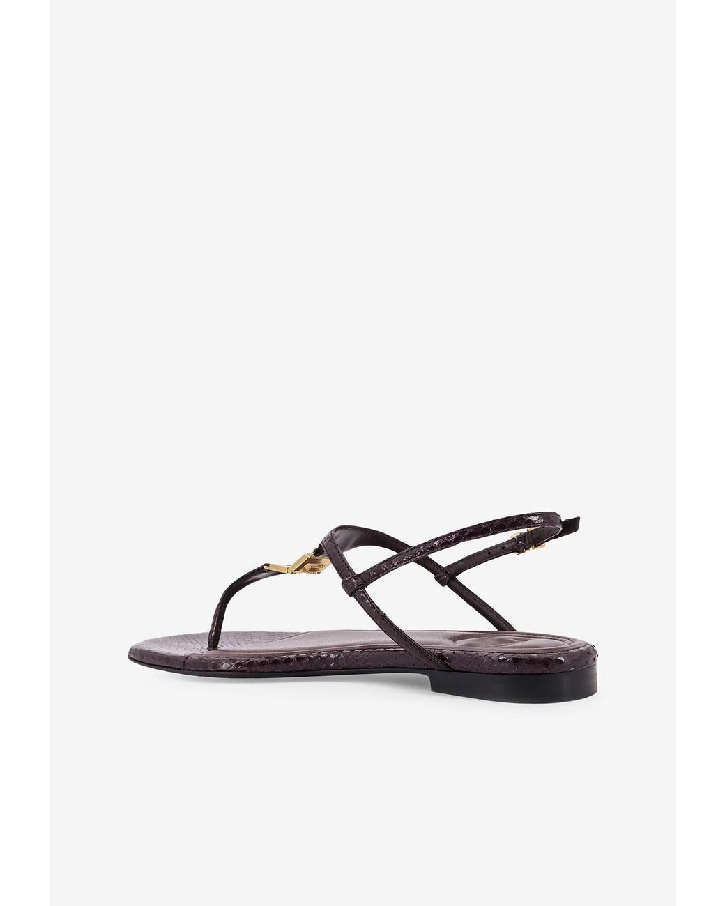 Fendi White Ffold Ayers Flat Thong Sandals