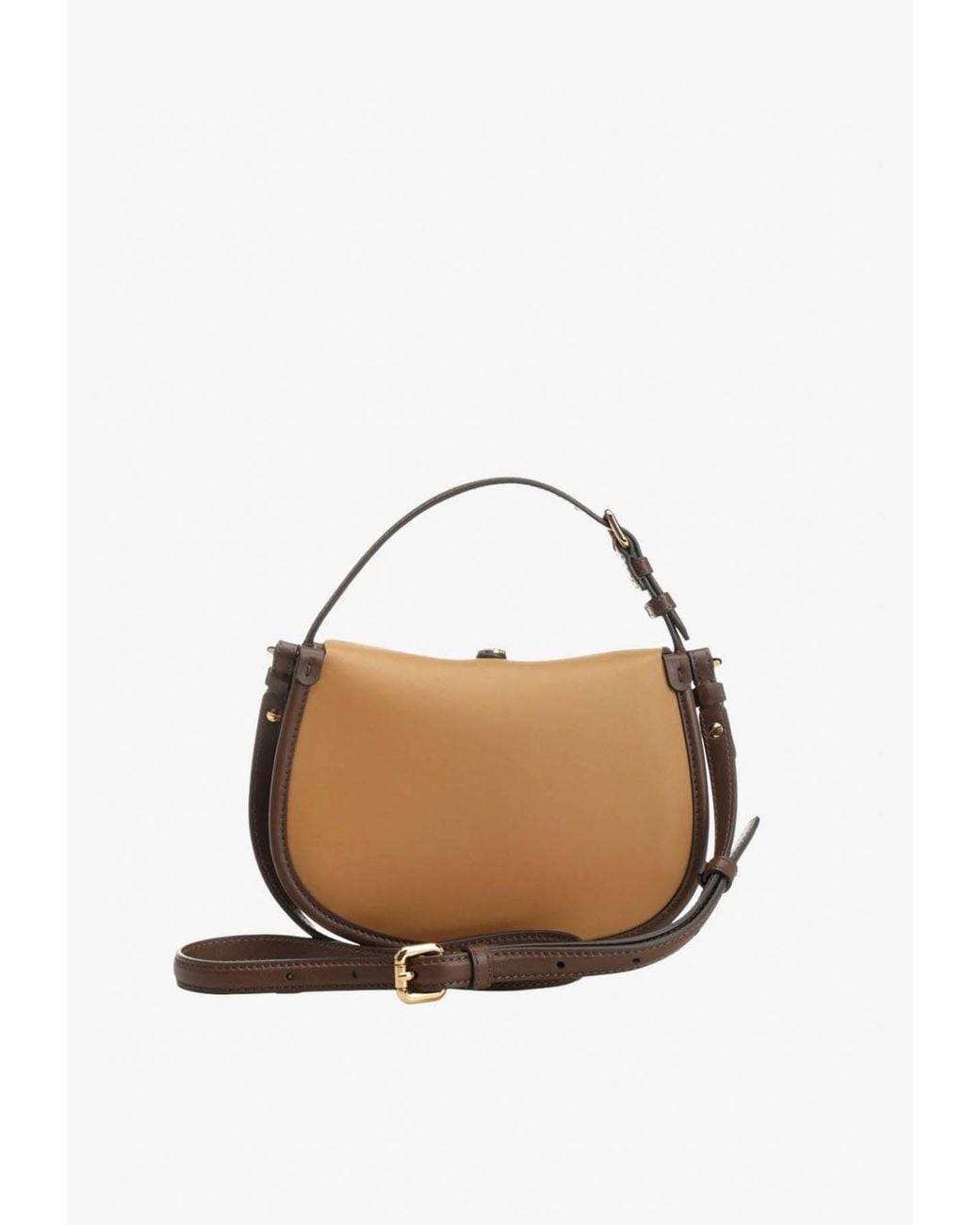 Etro Natural Small Pony Leather Shoulder Bag