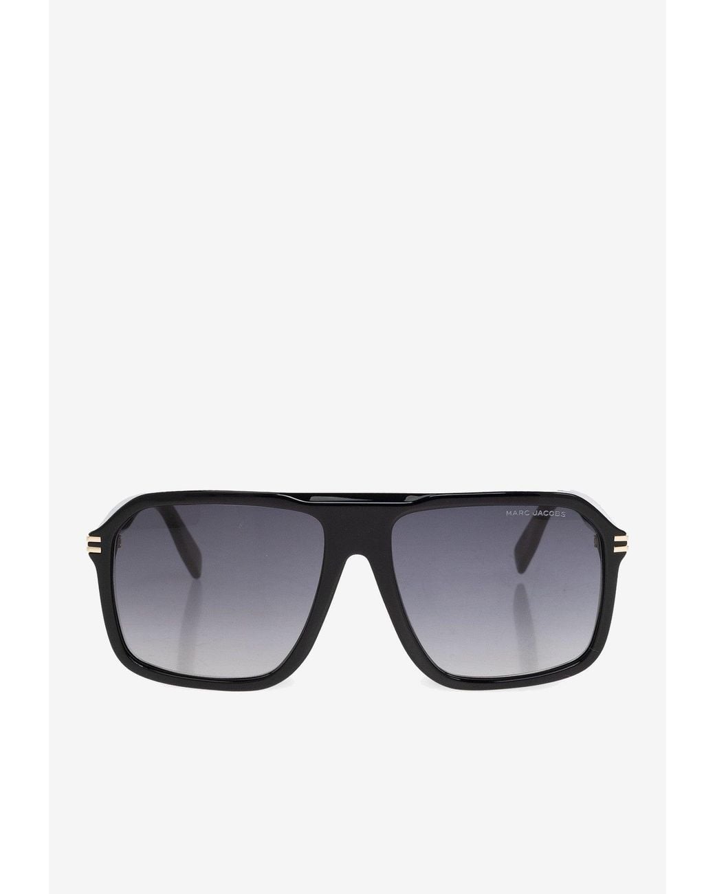 Marc Jacobs Gray Oversized Navigator Sunglasses