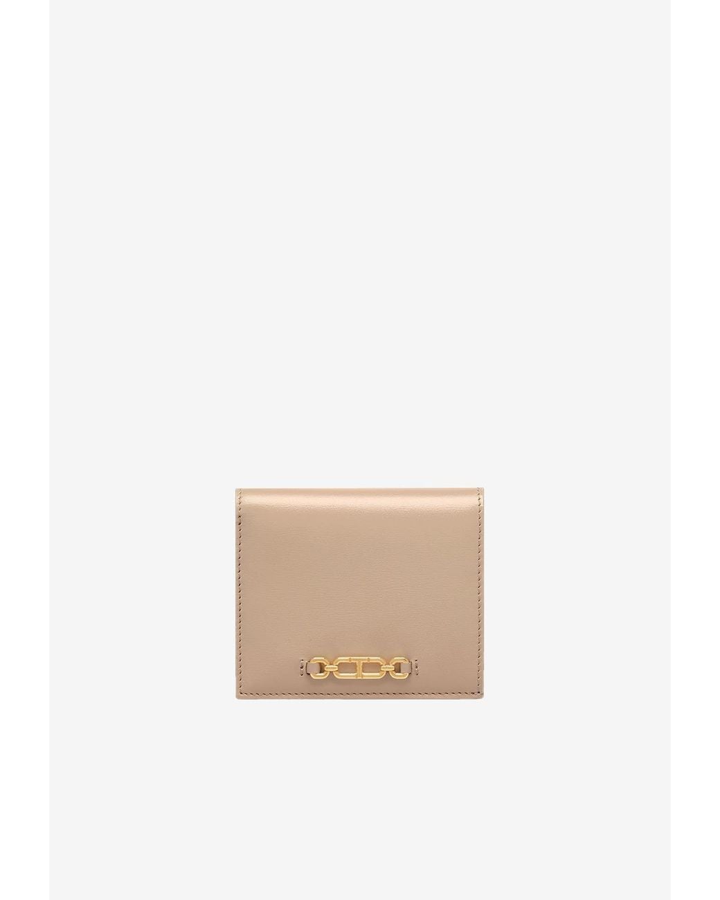 Tom Ford White Leather Compact Wallet