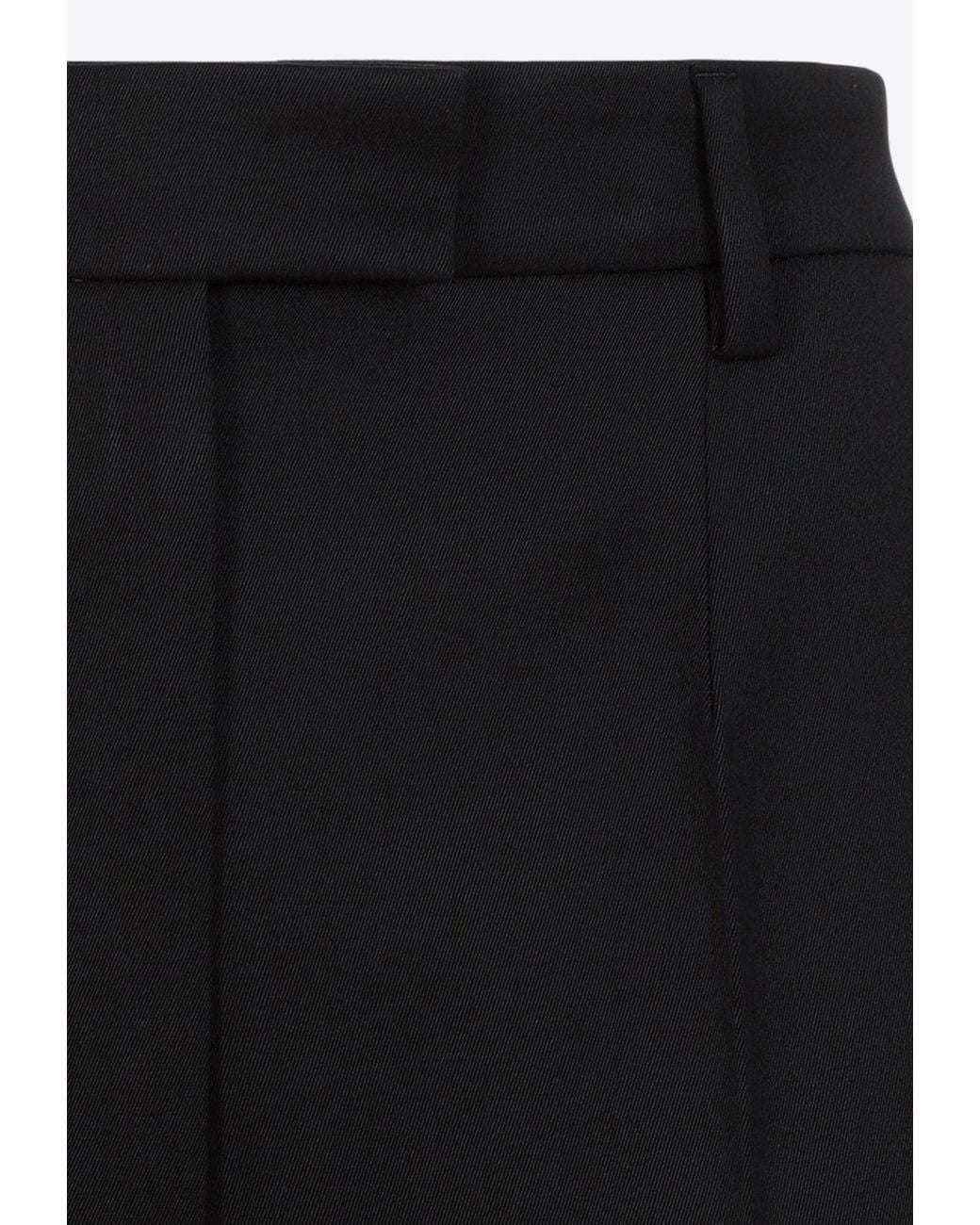 Prada Black Tailored Wool Pants