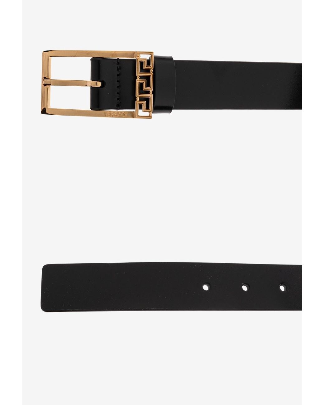 Versace White Greca Leather Belt for men