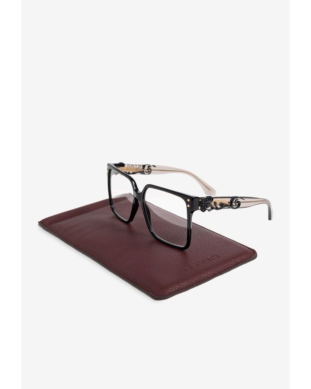 Etro Black Blossom Square Glasses