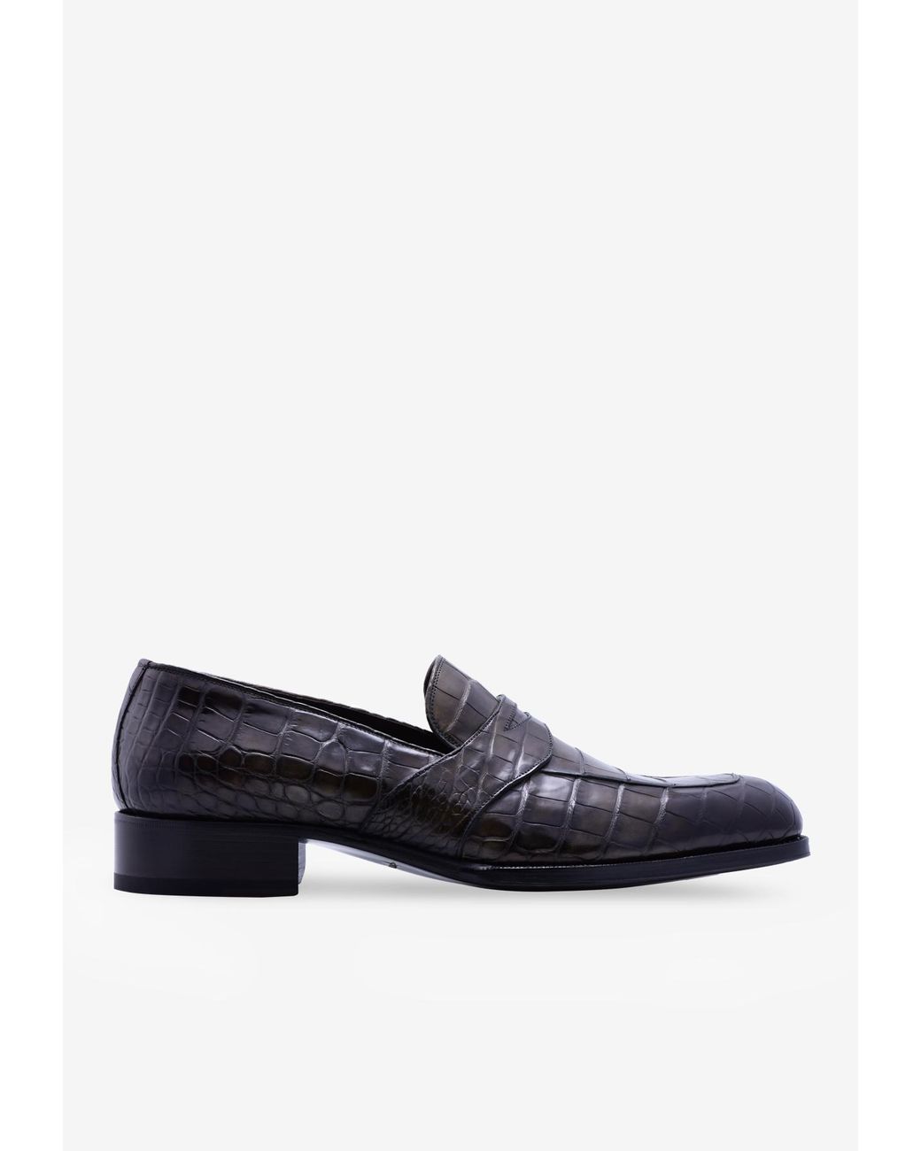 Tom Ford Edgar Crocodile Leather Twisted Band Loafers in Green for Men |  Lyst