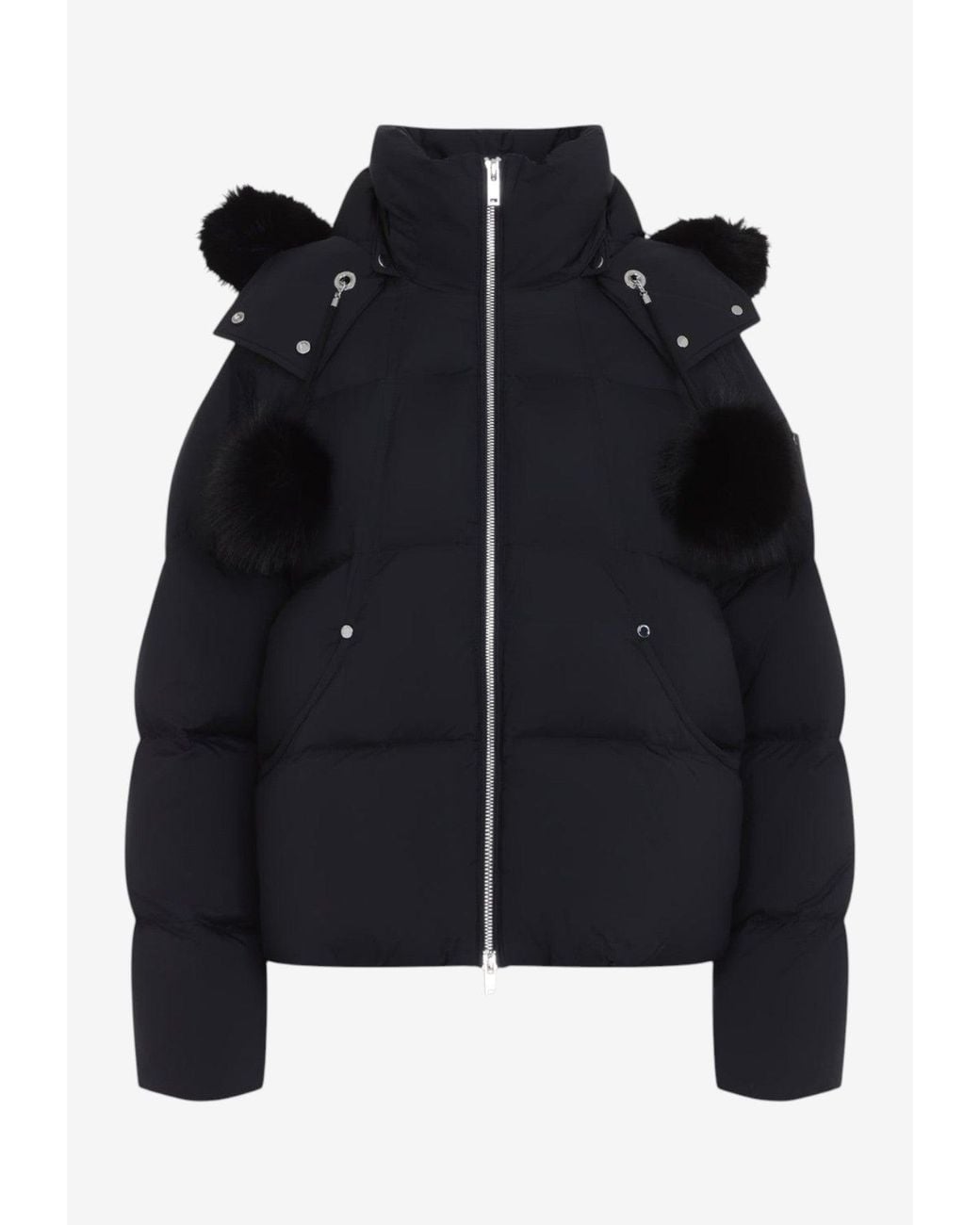 Moose Knuckles Black Everset Down Hooded Jacket