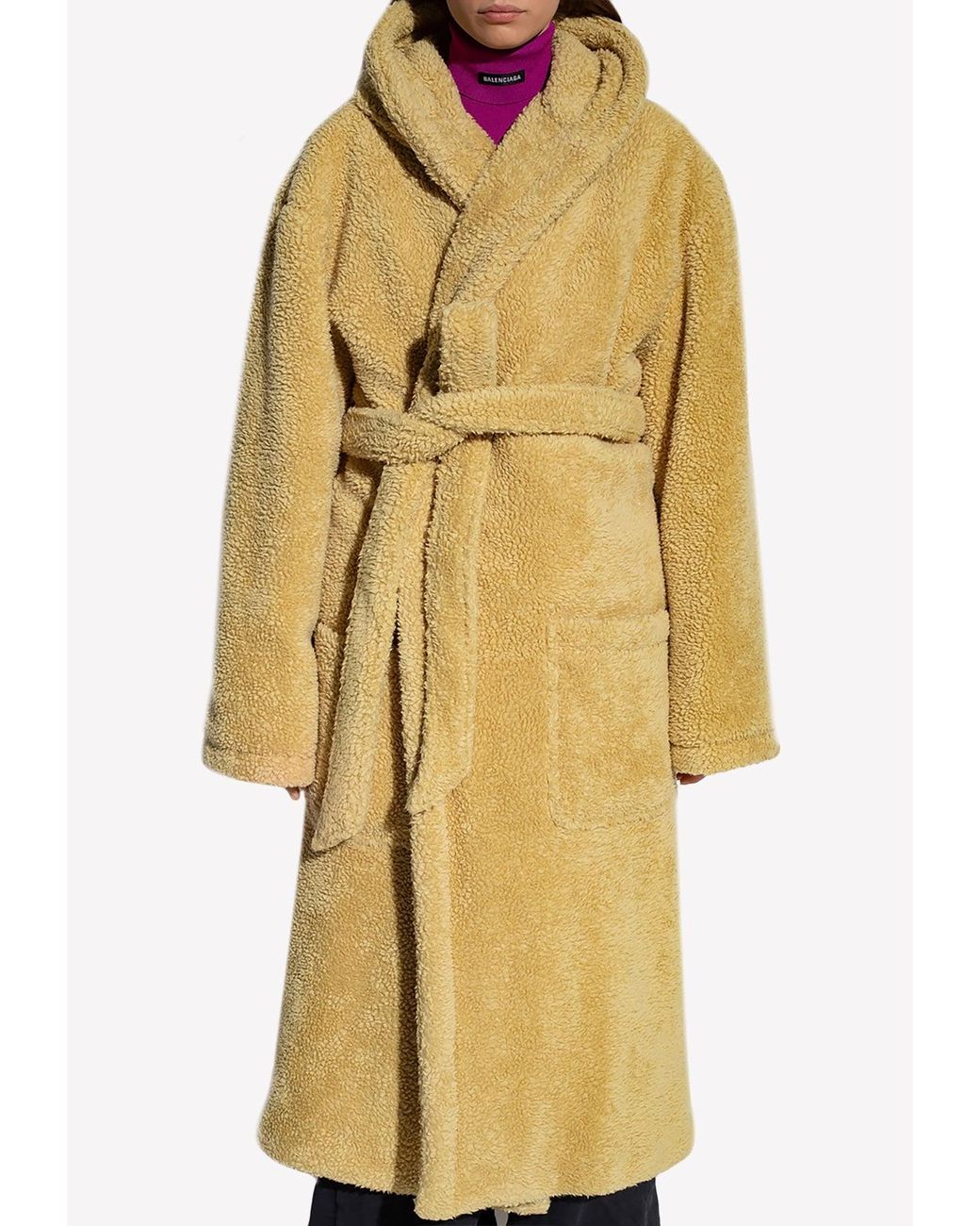 balenciaga yellow coat
