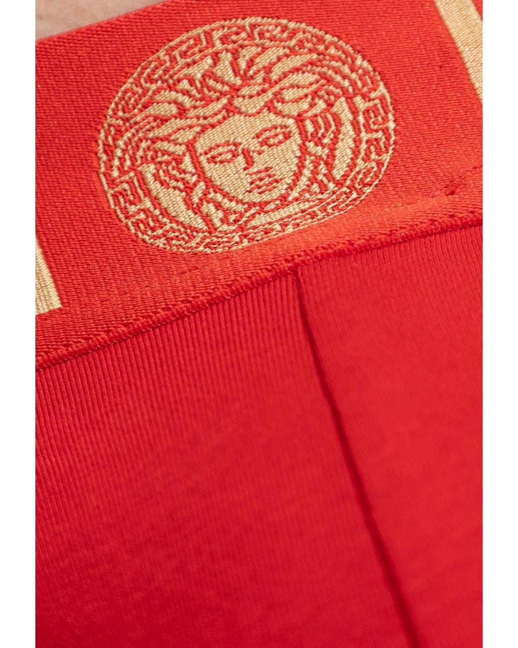 Versace Red Greca Border Jockstrap for men