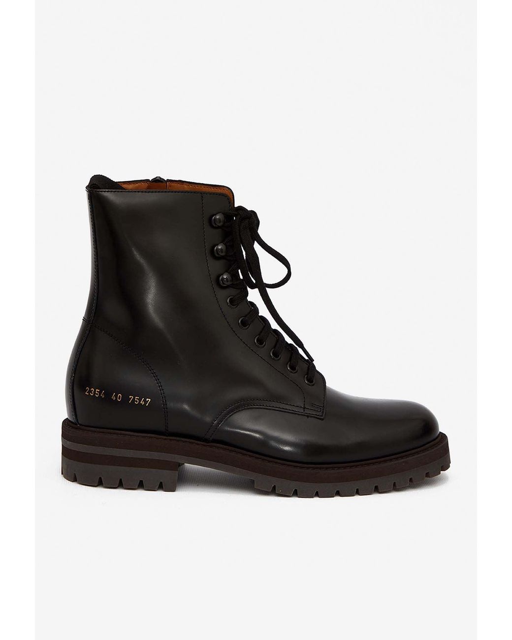 Common Projects Combat Ankle Boots In Leather in Black for Men Lyst