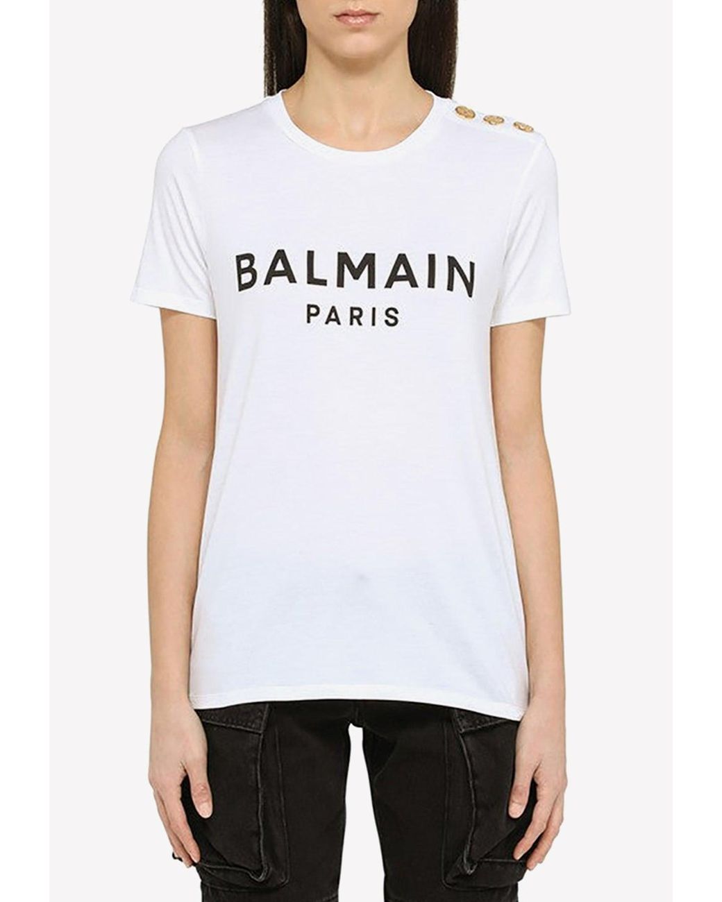 balmain 3 button t shirt